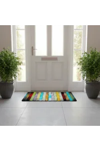 Esnature Rustik Ahşap Renkli Kapı Önü Paspası 45x70 Cm