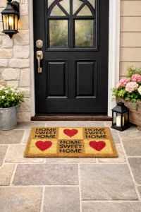 Esnature Güzel Evim Temalı Kapı Önü Paspası 45x70 Cm