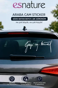 ESNATURE GAZİ MUSTAFA KEMAL ATATÜRK İMZASI OTOMOBİL ARAÇ STİCKER 30*11 CM