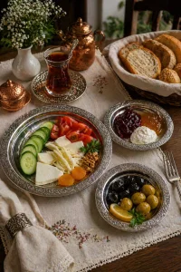 Esnature 304 Krom Çelik Kahvaltı Sunum Tabak Seti 3’lü Şık Servis Tabağı