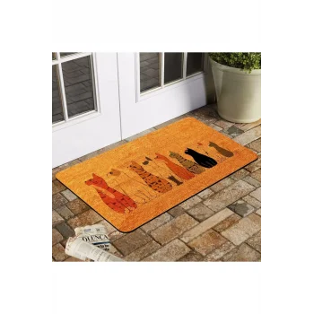 Esnature Sevimli Kediler Kapı Önü Paspası 45x70 Cm