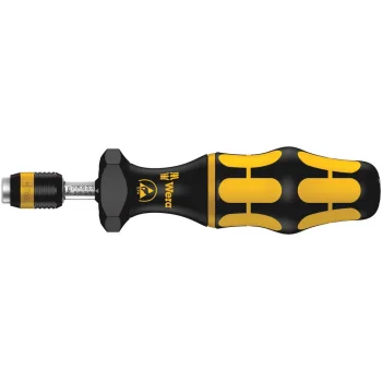Wera 7400 Serisi ESD Kraftform Ayarlanabilir Torklu Tornavida (2,5-29,0 in.lbs.), Rapidaptor Hızlı Uç Değiştirme Mandrenli, 7446 ESD x 11-29 in. lbs.