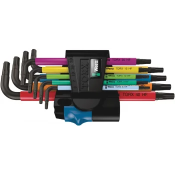 Wera 967/9 TX Renkli HF 1 Allen Anahtar Set, Tutma Fonksiyonlu