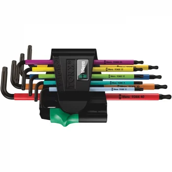 Wera 967/9 TX BO Renkli 1 Allen Anahtar Set, BlackLaser
