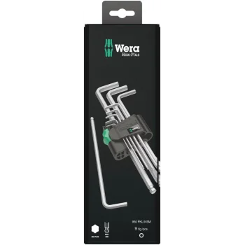 Wera 950/9 Hex-Plus 1 SB Allen Anahtar Set, metrik, Krom Kaplama