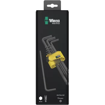 Wera 950/9 Hex-Plus Emperyal 1 SB Allen Anahtar Set, inç, BlackLaser