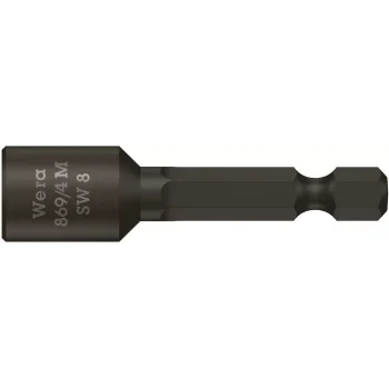 Wera 869/4 M Nutsetter/Bits Bağlantılı Lokma, Mıknatıslı, 8 x 50 mm