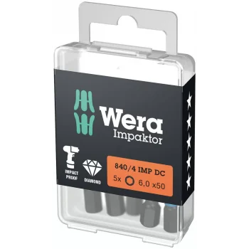 Wera 840/4 IMP DC Hex-Plus DIY Impaktor Bits