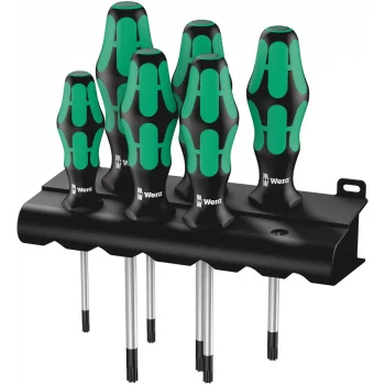 Wera 367/6 TORX® Kraftform Plus Tornavida Seti + Raf