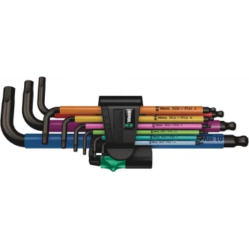 Wera 950/9 Hex-Plus Renkli 1 Allen Anahtar Set, metrik, BlackLaser