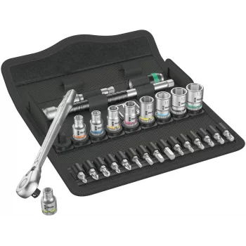 Wera 8100 SA 8 Zyklop Metal Yön Mandallı Cırcır Seti, 1/4 Sürücülü, metrik