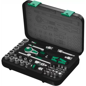Wera 8100 SA 2 Zyklop Speed Cırcır Seti, 1/4 Sürücülü, metrik