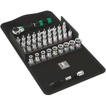 Wera 8100 SA All in Zyklop Speed Cırcır Seti, Tutma Fonksiyonlu, 1/4 Sürücülü, metrik
