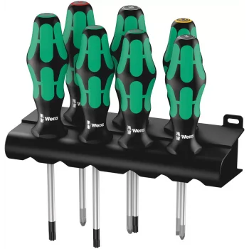 Wera 335/350/367/7 Raf Kraftform Plus Tornavida Seti, Lasertip + Raf