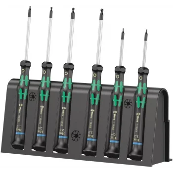 Wera 2052/6 Elektronikçi Tornavida Seti + Raf