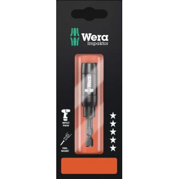 Wera 897/4 IMP R SB Impaktor Halka Mıknatıslı Segmanlı Bits Tutucu, 1/4 x 75 mm