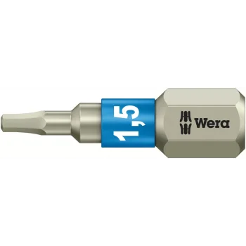 Wera 3840/1 TS Bits, Paslanmaz, 1.5 x 25 mm