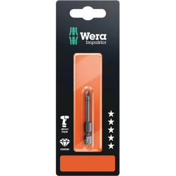 Wera 868/4 IMP DC SB Impaktor Kare Bits, # 2 x 50 mm