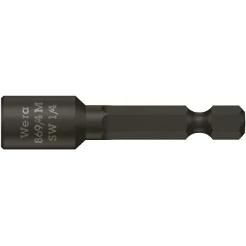 Wera 869/4 M Nutsetter/Bits Bağlantılı Lokma, Mıknatıslı, 1/4 x 50 mm
