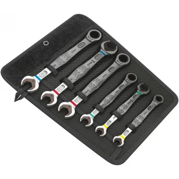 Wera 6000/6002 Joker 6 Set 1 Açık Ağız Cırcırlı Kombine Anahtar / Çift Açık Ağız Anahtar Seti