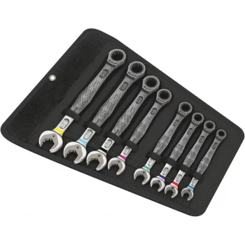 Wera 6000 Joker 8 Emperyal Set 1 Açık Ağız Cırcırlı Kombine Anahtar Seti, inç