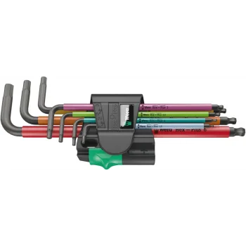 Wera 950/7 Hex-Plus Renkli Manyetik 1 Allen Anahtar Set, metrik, BlackLaser