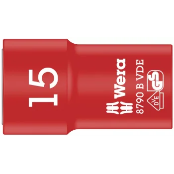 Wera 8790 B VDE Yalıtımlı Zyklop Lokma, 3/8 Soketli, 15 x 46 mm