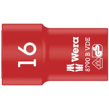 Wera 8790 B VDE Yalıtımlı Zyklop Lokma, 3/8 Soketli, 16 x 46 mm