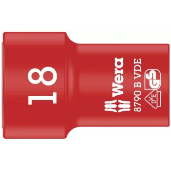 Wera 8790 B VDE Yalıtımlı Zyklop Lokma, 3/8 Soketli, 18 x 46 mm