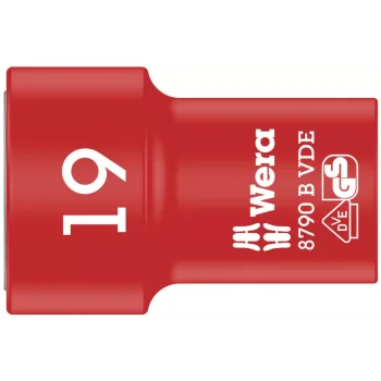 Wera 8790 B VDE Yalıtımlı Zyklop Lokma, 3/8 Soketli, 19 x 46 mm