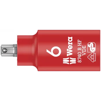 Wera 8740 B VDE HF Altıgen Uçlu Zyklop Yalıtımlı Lokma Bits, 3/8 Soketli, Tutma Fonksiyonlu, 6 x 55 mm