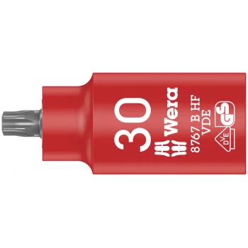 Wera 8767 B VDE HF TORX® Uçlu Zyklop Yalıtımlı Lokma Bits, 3/8 Soketli, Tutma Fonksiyonlu, TX 30 x 55 mm