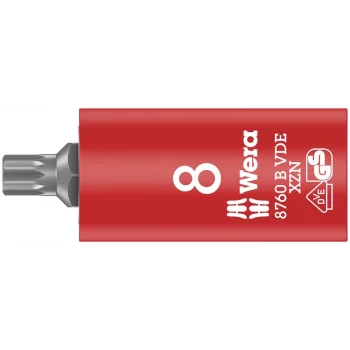 Wera 8760 B VDE Çok Noktalı/XZN Uçlu Zyklop Yalıtımlı Lokma Bits, 3/8 Soketli, M 8 x 59 mm
