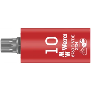 Wera 8760 B VDE Çok Noktalı/XZN Uçlu Zyklop Yalıtımlı Lokma Bits, 3/8 Soketli, M 10 x 59 mm