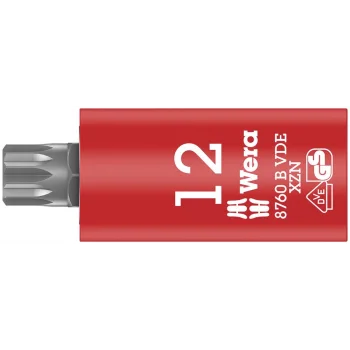 Wera 8760 B VDE Çok Noktalı/XZN Uçlu Zyklop Yalıtımlı Lokma Bits, 3/8 Soketli, M 12 x 59 mm