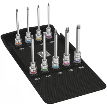 Wera 8767 C HF 3 TORX® Uçlu Zyklop Lokma Bits Seti, 1/2 Soketli, Tutma Fonksiyonlu
