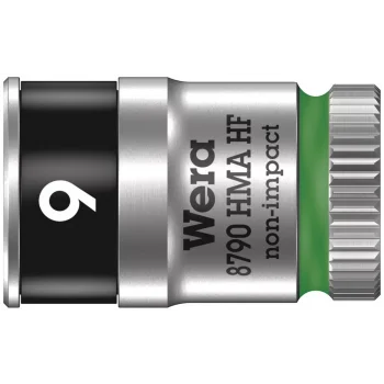 Wera 8790 HMA HF Zyklop Lokma, 1/4 Soketli, Tutma Fonksiyonlu, 9 x 23 mm
