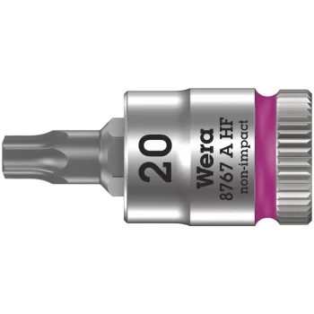 Wera 8767 A HF TORX® Uçlu Zyklop Lokma Bits, 1/4 Soketli, Tutma Fonksiyonlu, TX 20 x 28 mm