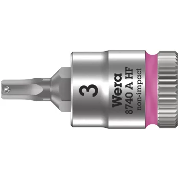Wera 8740 A HF Altıgen Uçlu Zyklop Lokma Bits, 1/4 Soketli, Tutma Fonksiyonlu, 3 x 28 mm