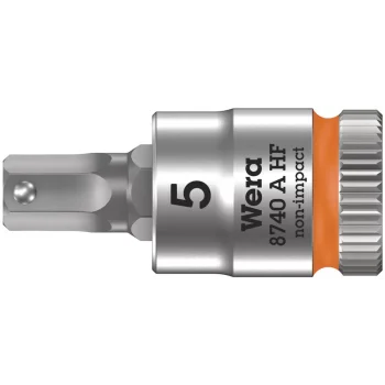 Wera 8740 A HF Altıgen Uçlu Zyklop Lokma Bits, 1/4 Soketli, Tutma Fonksiyonlu, 5 x 28 mm