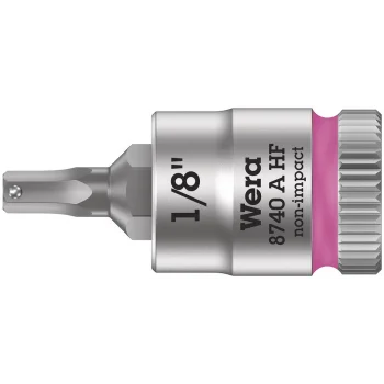 Wera 8740 A HF Altıgen Uçlu Zyklop Lokma Bits, 1/4 Soketli, Tutma Fonksiyonlu, 1/8 x 28 mm