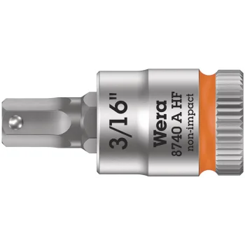 Wera 8740 A HF Altıgen Uçlu Zyklop Lokma Bits, 1/4 Soketli, Tutma Fonksiyonlu, 3/16 x 28 mm