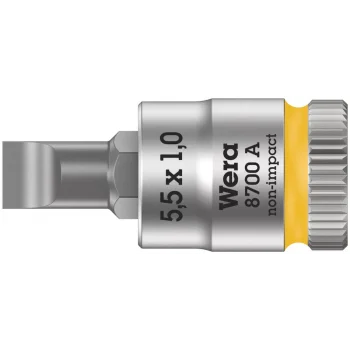 Wera 8700 A FL Düz Uçlu Zyklop Lokma Bits, 1/4 Soketli, 1 x 5.5 x 28 mm