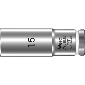 Wera 8790 HMB Derin Lokma, 3/8 Soketli, 15 x 64 mm
