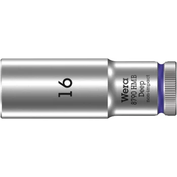 Wera 8790 HMB Derin Lokma, 3/8 Soketli, 16 x 64 mm