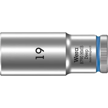 Wera 8790 HMB Derin Lokma, 3/8 Soketli, 19 x 64 mm