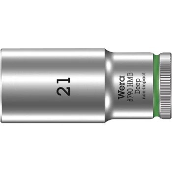 Wera 8790 HMB Derin Lokma, 3/8 Soketli, 21 x 64 mm