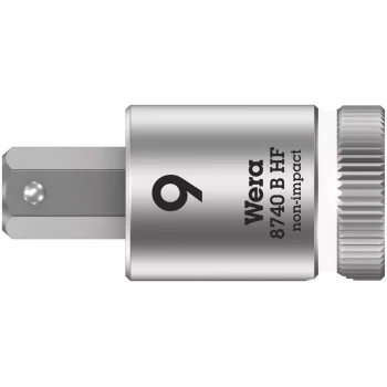 Wera 8740 B HF Altıgen Uçlu Zyklop Lokma Bits, 3/8 Soketli, Tutma Fonksiyonlu, 9 x 38.5 mm