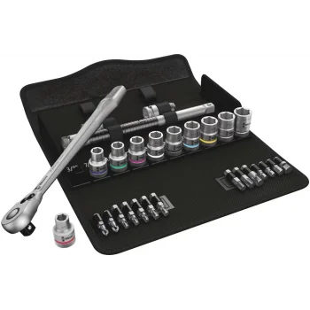 Wera 8100 SC 11 Zyklop Metal Yön Mandallı Cırcır Seti, 1/2 Sürücülü, inç