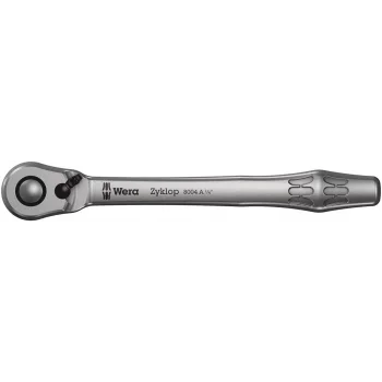 Wera 8004 A Zyklop Metal Yön Mandallı Cırcır, 1/4 Sürücülü, 1/4 x 141 mm